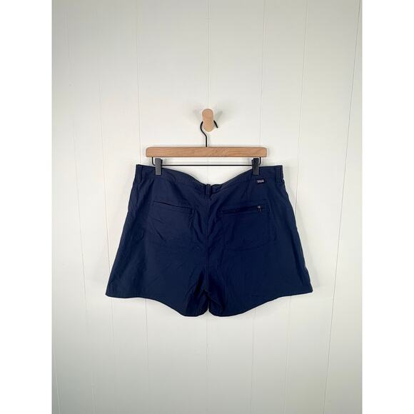 Patagonia Womens Quandry Nena Hiking Shorts Plus Size 16 Navy Blue 5" - Picture 9 of 12